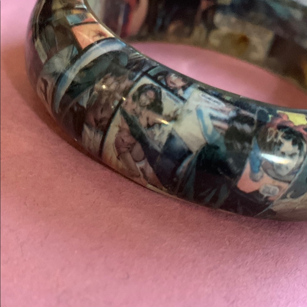 Colorful Graphic Bangle Bracelet - Picture 3 of 8